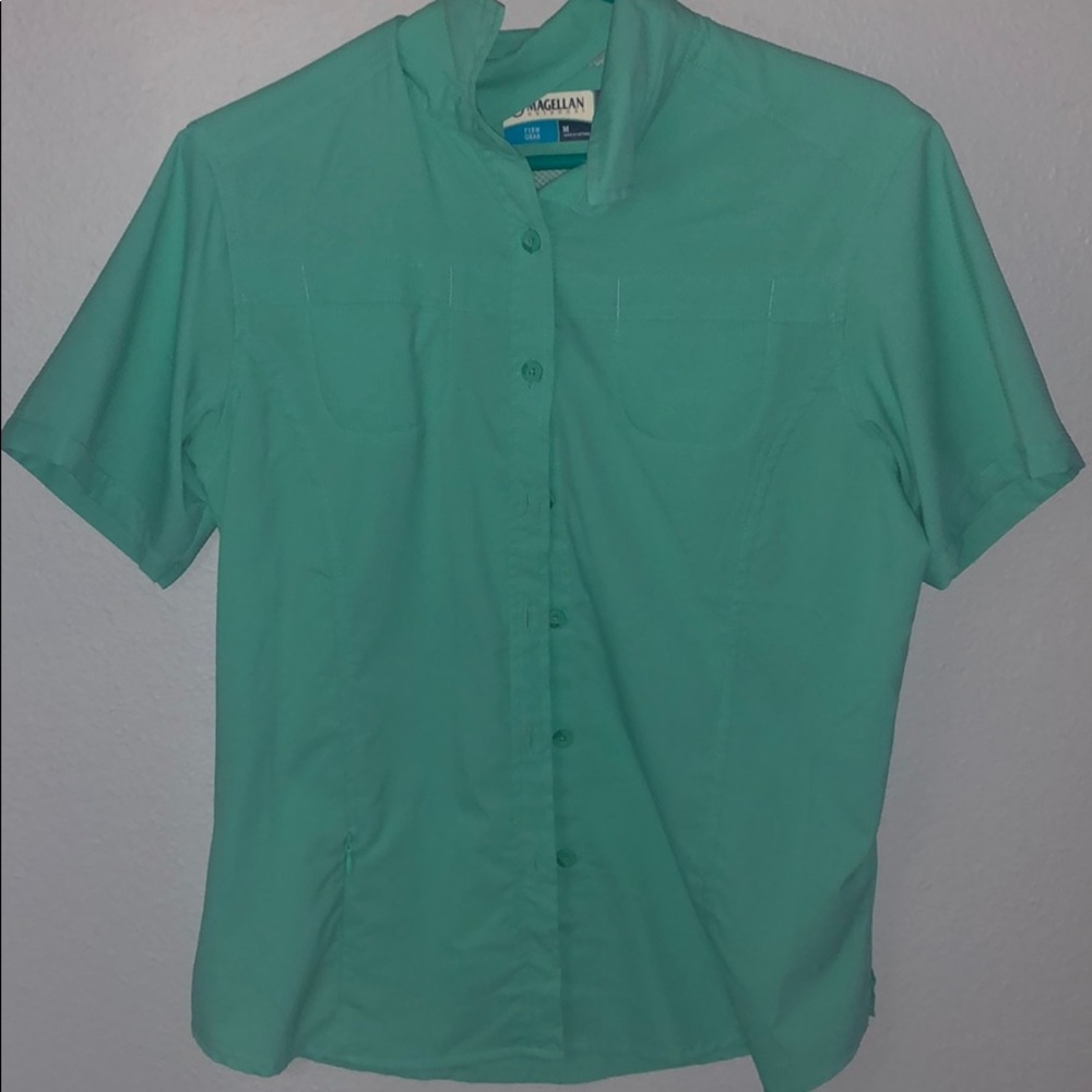 Magellan sea-foam green fishing shirt